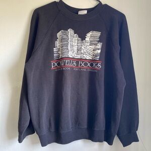 Hanes Black Powell's Books Graphic Crewneck Sweatshirt